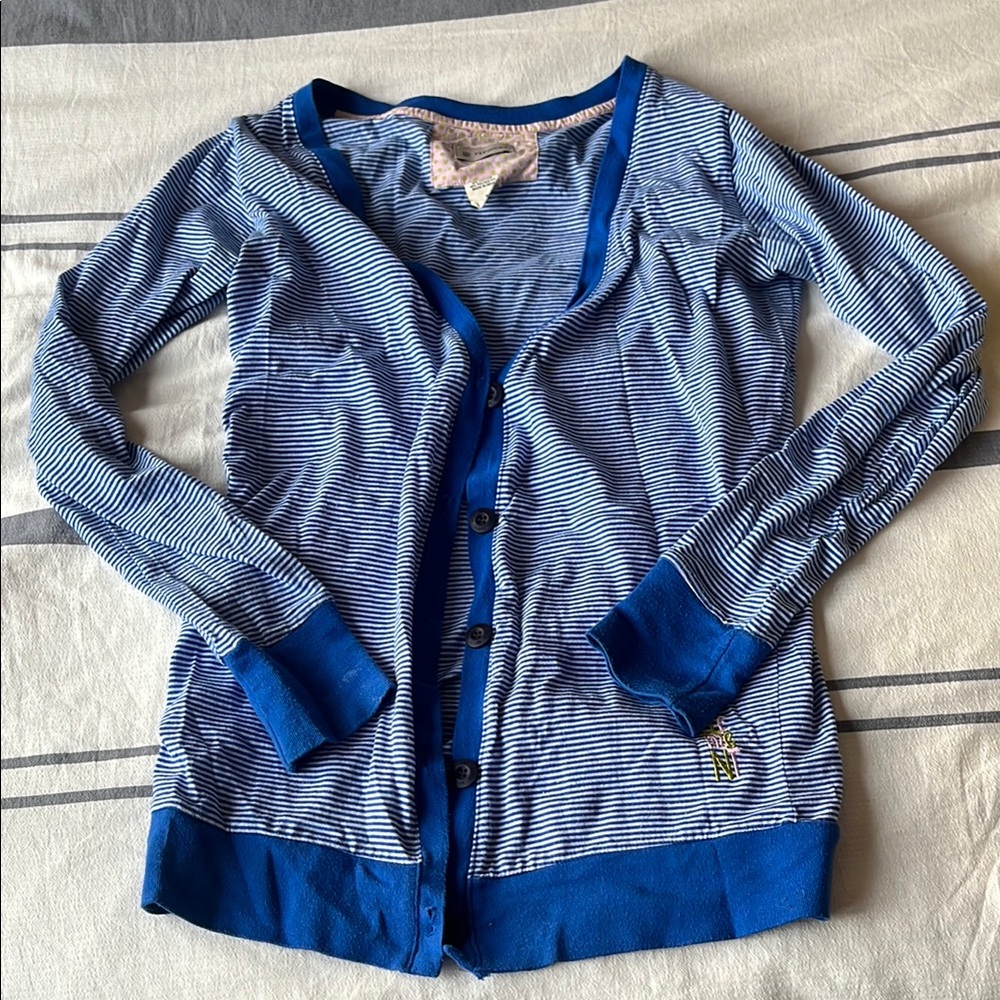 Women’s Element Blue and White Cardigan